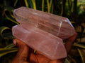 Polished Double Terminated Rose Quartz Points x 5 From Ambatondrazaka, Madagascar - Toprock Gemstones and Minerals 