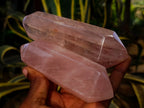 Polished Double Terminated Rose Quartz Points x 5 From Ambatondrazaka, Madagascar - Toprock Gemstones and Minerals 