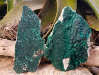 Natural Crystalline Malachite Specimens x 2 From Tenke Fungurume, Congo - Toprock Gemstones and Minerals 