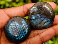 Polished Labradorite Palm Stones x 24 From Tulear, Madagascar - Toprock Gemstones and Minerals 