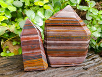 Polished Banded Tiger Iron Points x 3 From Northern Cape, South Africa - Toprock Gemstones and Minerals 