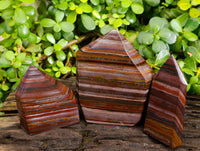 Polished Banded Tiger Iron Points x 3 From Northern Cape, South Africa - Toprock Gemstones and Minerals 