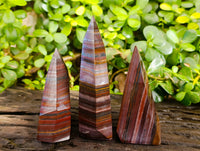 Polished Banded Tiger Iron Points x 3 From Northern Cape, South Africa - Toprock Gemstones and Minerals 