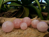 Polished Rose Quartz Spheres x 6 From Ambatondrazaka, Madagascar - Toprock Gemstones and Minerals 