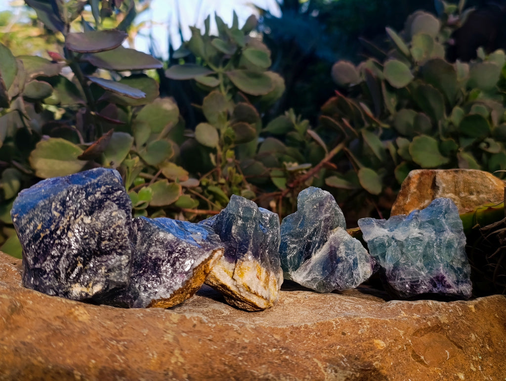 Natural Watermelon Fluorite Cobbed Specimens x 18 From Uis, Namibia - Toprock Gemstones and Minerals 