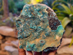 Natural Drusy Coated Chrysocolla With Hemimorphite and Malachite Specimens x 3 From Congo - Toprock Gemstones and Minerals 