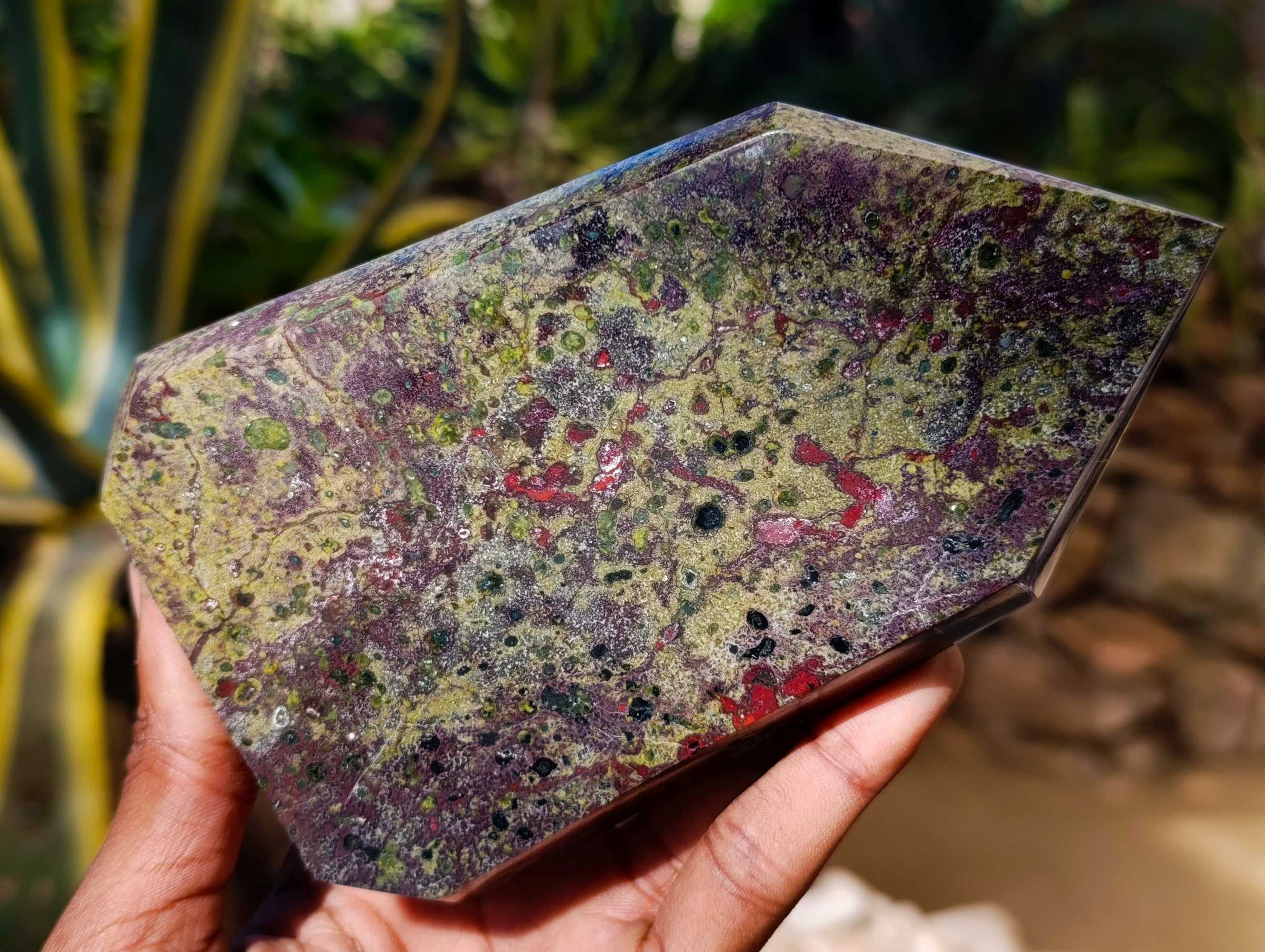 Polished Bastite Dragons Blood Stone Points x 2 From Tshipise, South Africa - Toprock Gemstones and Minerals 