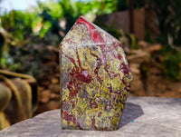 Polished Bastite Dragons Blood Stone Points x 2 From Tshipise, South Africa - Toprock Gemstones and Minerals 