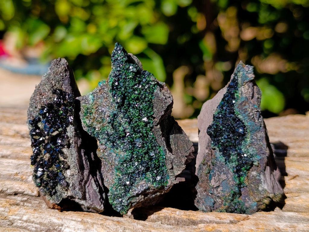 Natural Libethenite Crystals On Dolomite Matrix Specimens x 12 From Shituru, Congo - Toprock Gemstones and Minerals 