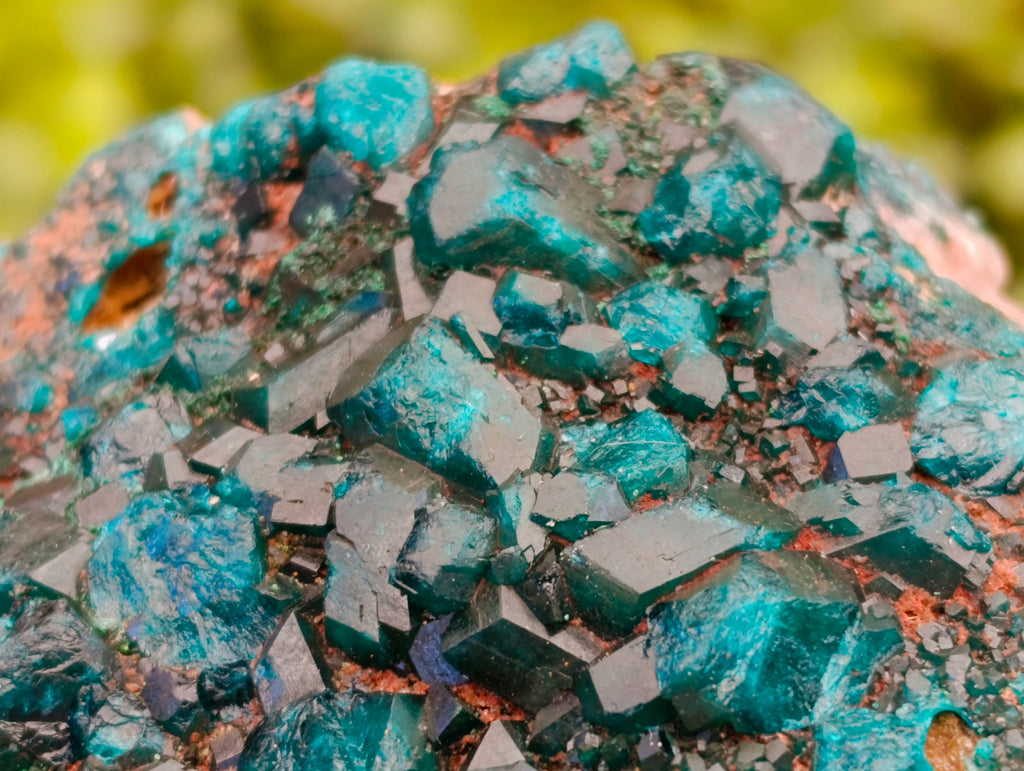 Natural Dioptase with Chrysocolla, Malachite and Shattuckite Specimens x 2 From Likasi, Congo - Toprock Gemstones and Minerals 