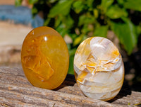Polished Golden Healer Quartz Palm Stones x 20 From Madagascar