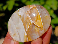 Polished Golden Healer Quartz Palm Stones x 20 From Madagascar