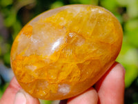Polished Golden Healer Quartz Palm Stones x 20 From Madagascar