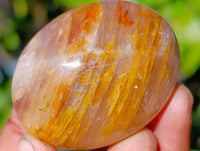 Polished Golden Healer Quartz Palm Stones x 20 From Madagascar