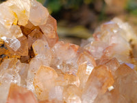 Natural Orange and Golden Limonite Quartz Clusters x 2 From Solwezi, Zambia - Toprock Gemstones and Minerals 