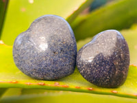 Polished Small Blue Lazulite Hearts x 35 From Madagascar