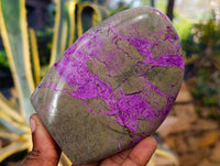 Polished Stichtite Standing Free Forms x 3 From Barberton, South Africa - Toprock Gemstones and Minerals 