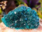 Natural Dioptase On Dolomite with Malachite Specimens x 2 From Likasi, Congo - Toprock Gemstones and Minerals 