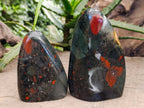 Polished Bloodstone Standing Free Forms x 2 From Swaziland - Toprock Gemstones and Minerals 