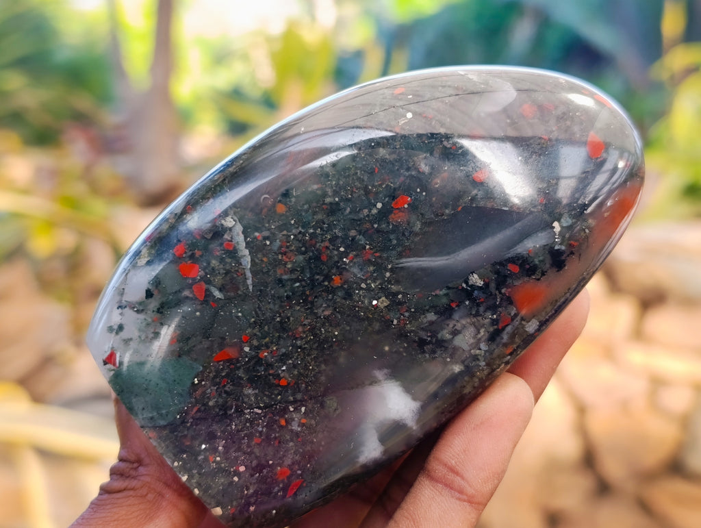 Polished Bloodstone Standing Free Forms x 2 From Swaziland - Toprock Gemstones and Minerals 