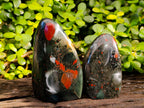Polished Bloodstone Standing Free Forms x 2 From Swaziland - Toprock Gemstones and Minerals 
