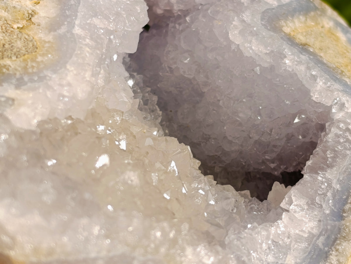 Natural Blue Lace Agate Geode Specimens x 2 From Nsanje, Malawi - Toprock Gemstones and Minerals 