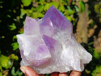 Natural Jacaranda Amethyst Quartz Clusters x 3 From Mumbwa, Zambia - Toprock Gemstones and Minerals 