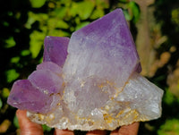 Natural Jacaranda Amethyst Quartz Clusters x 3 From Mumbwa, Zambia - Toprock Gemstones and Minerals 