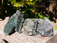 Natural Libethenite Crystals On Dolomite Matrix Specimens x 4 From Shituru, Congo - Toprock Gemstones and Minerals 