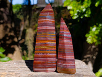 Polished Banded Tiger Iron Points x 2 From Northern Cape, South Africa - Toprock Gemstones and Minerals 