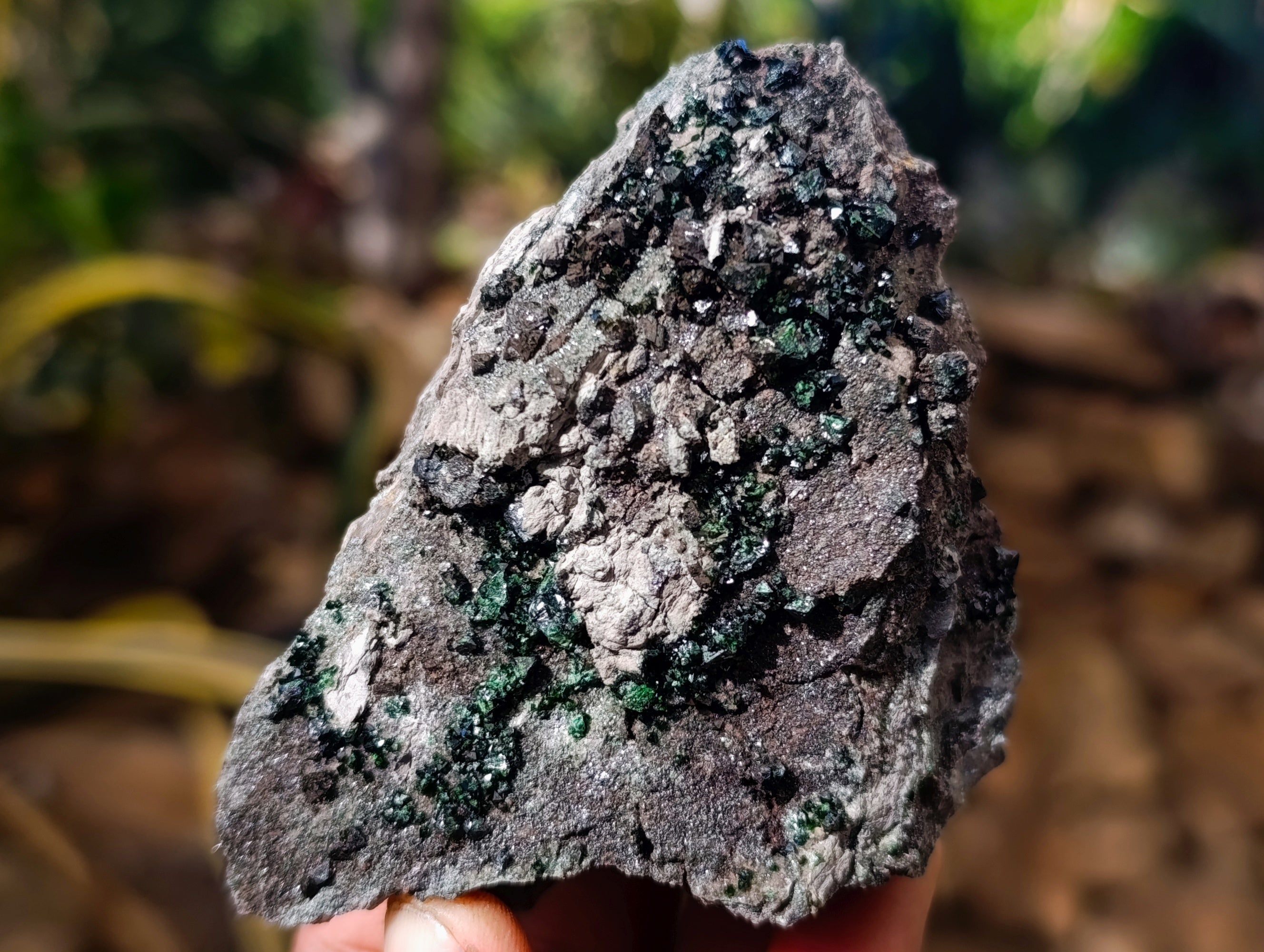 Natural Libethenite Crystals On Dolomite Matrix Specimens x 6 From Shituru, Congo - Toprock Gemstones and Minerals 