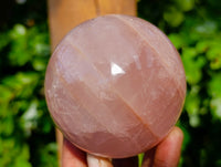 Polished Rose Quartz Spheres x 2 Ambatondrazaka, Madagascar
