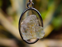 Hand Made Hyalite Opal in Silver Oval Pendant - sold per item -  From Erongo, Namibia - Toprock Gemstones and Minerals 