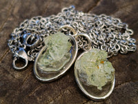 Hand Made Hyalite Opal in Silver Oval Pendant - sold per item -  From Erongo, Namibia - Toprock Gemstones and Minerals 
