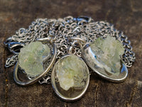 Hand Made Hyalite Opal in Silver Oval Pendant - sold per item -  From Erongo, Namibia - Toprock Gemstones and Minerals 