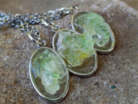Hand Made Hyalite Opal in Silver Oval Pendant - sold per item -  From Erongo, Namibia - Toprock Gemstones and Minerals 