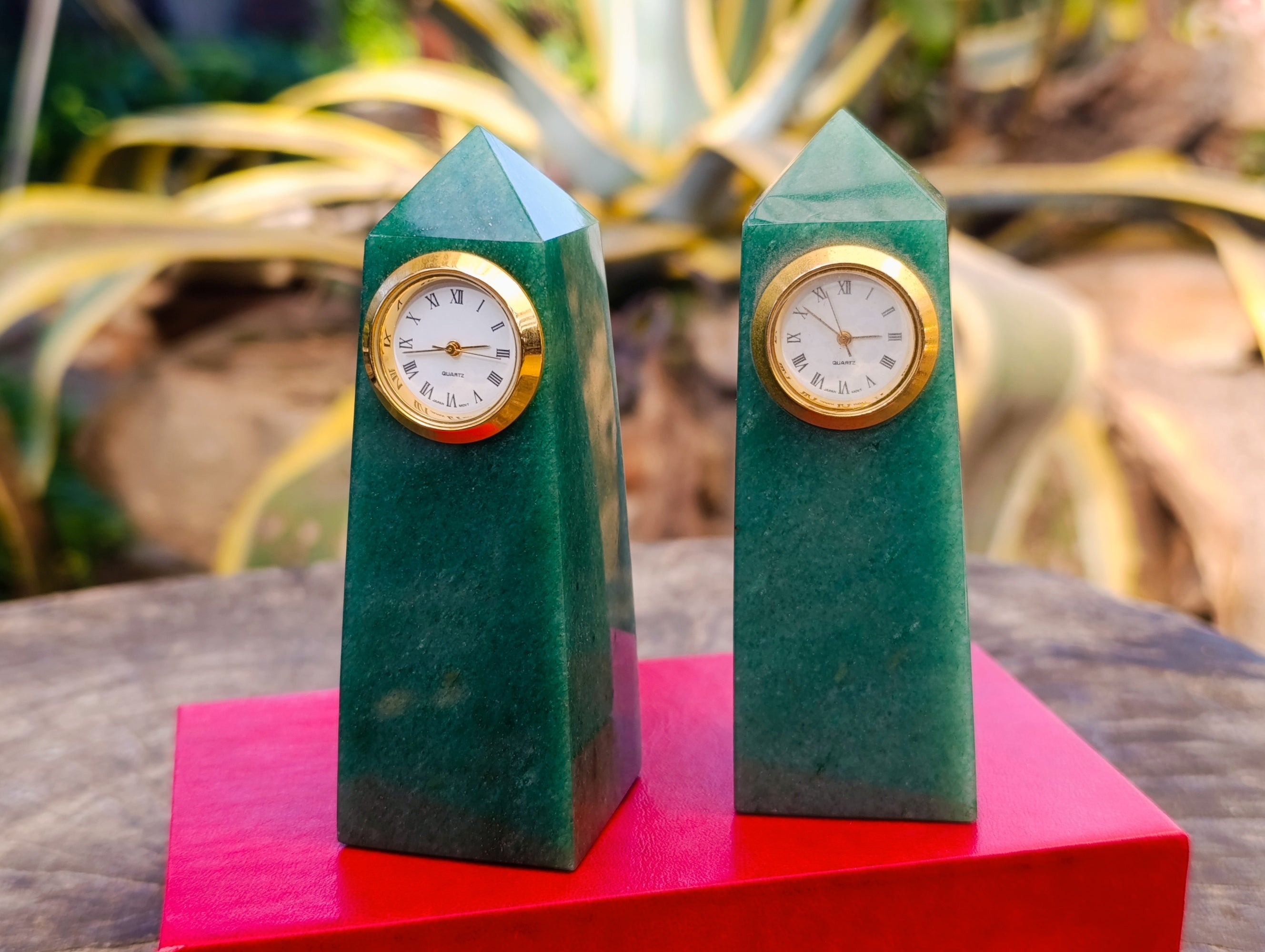 Polished Aventurine Obelisk Clock Towers - sold per item - From Zimbabwe - Toprock Gemstones and Minerals 