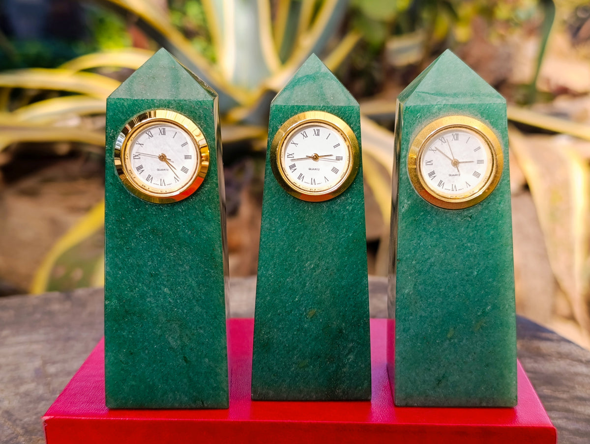 Polished Aventurine Obelisk Clock Towers - sold per item - From Zimbabwe - Toprock Gemstones and Minerals 