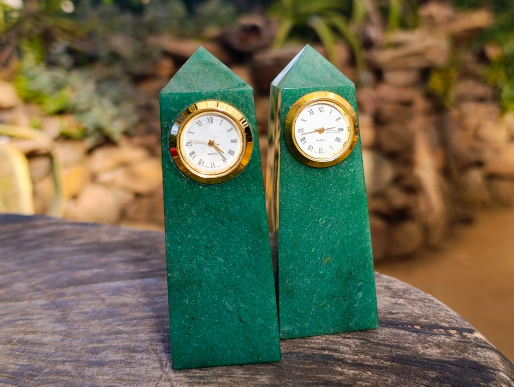 Polished Aventurine Obelisk Clock Towers - sold per item - From Zimbabwe - Toprock Gemstones and Minerals 