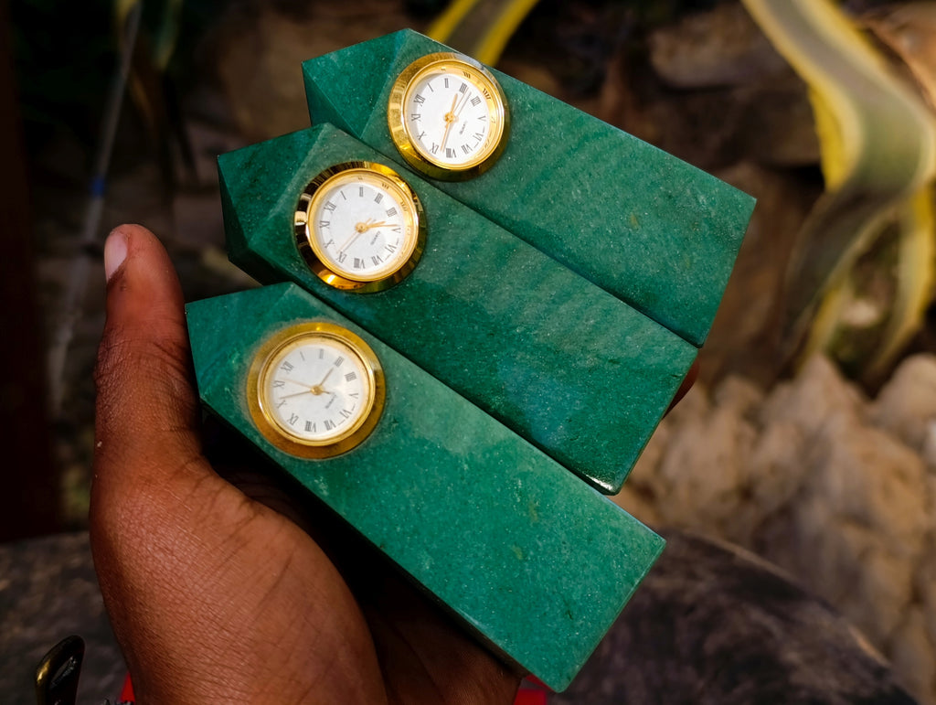 Polished Aventurine Obelisk Clock Towers - sold per item - From Zimbabwe - Toprock Gemstones and Minerals 