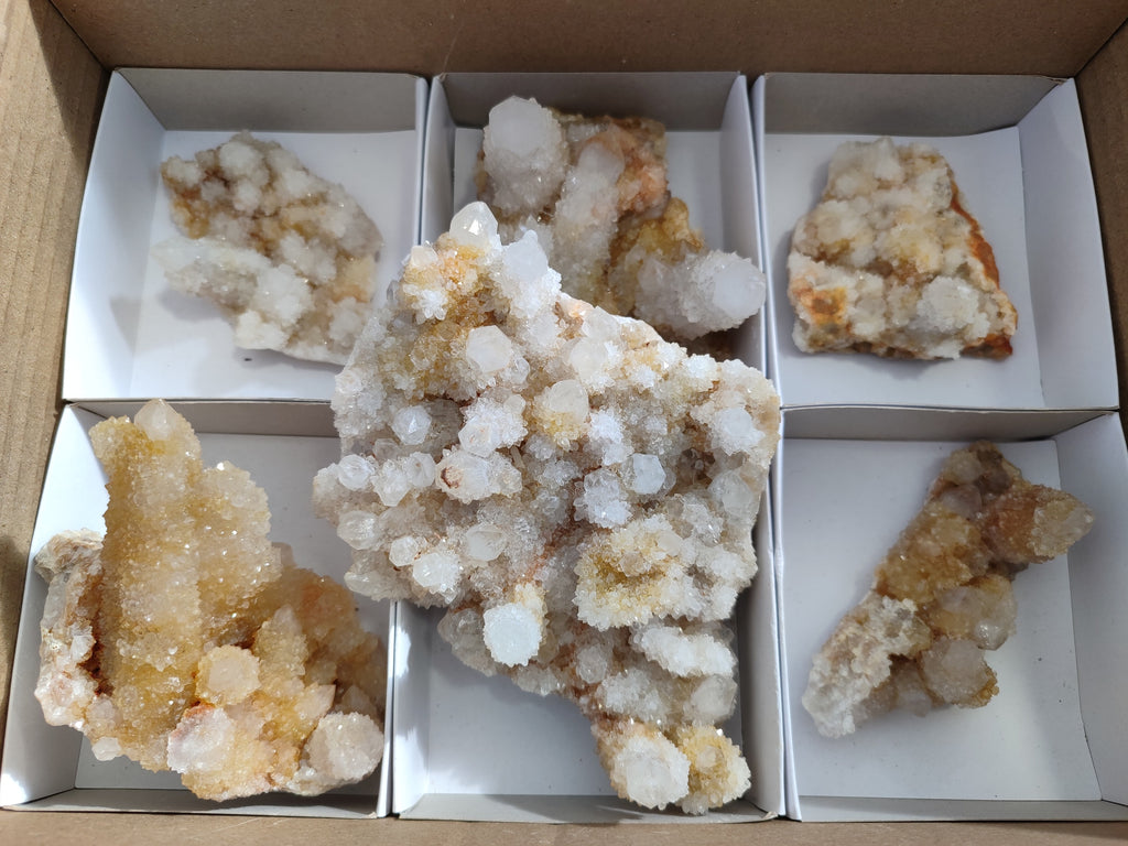 Natural Spirit Quartz Clusters x 6 From Boekenhouthoek, South Africa - Toprock Gemstones and Minerals 