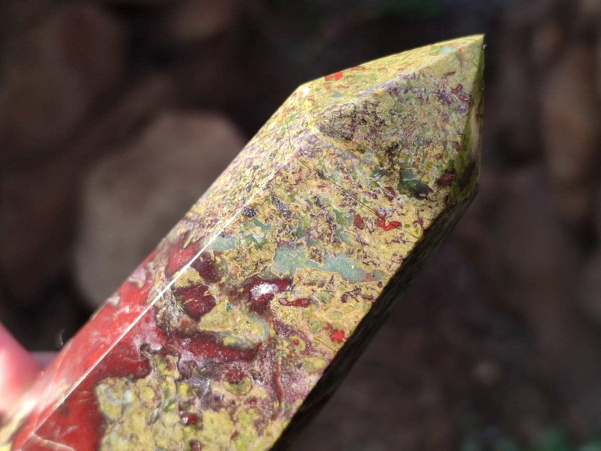 Polished Bloodstone Points x 3 From Swaziland - Toprock Gemstones and Minerals 