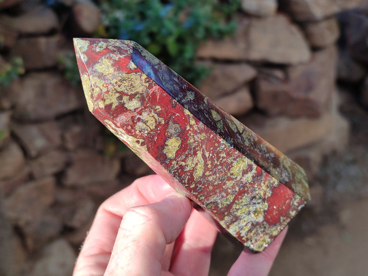 Polished Bloodstone Points x 3 From Swaziland - Toprock Gemstones and Minerals 