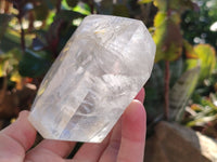 Polished Clear Rainbow Veil Quartz Crystals x 2 From Madagascar - Toprock Gemstones and Minerals 