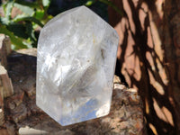 Polished Clear Rainbow Veil Quartz Crystals x 2 From Madagascar - Toprock Gemstones and Minerals 