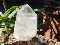 Polished Clear Rainbow Veil Quartz Crystals x 2 From Madagascar - Toprock Gemstones and Minerals 
