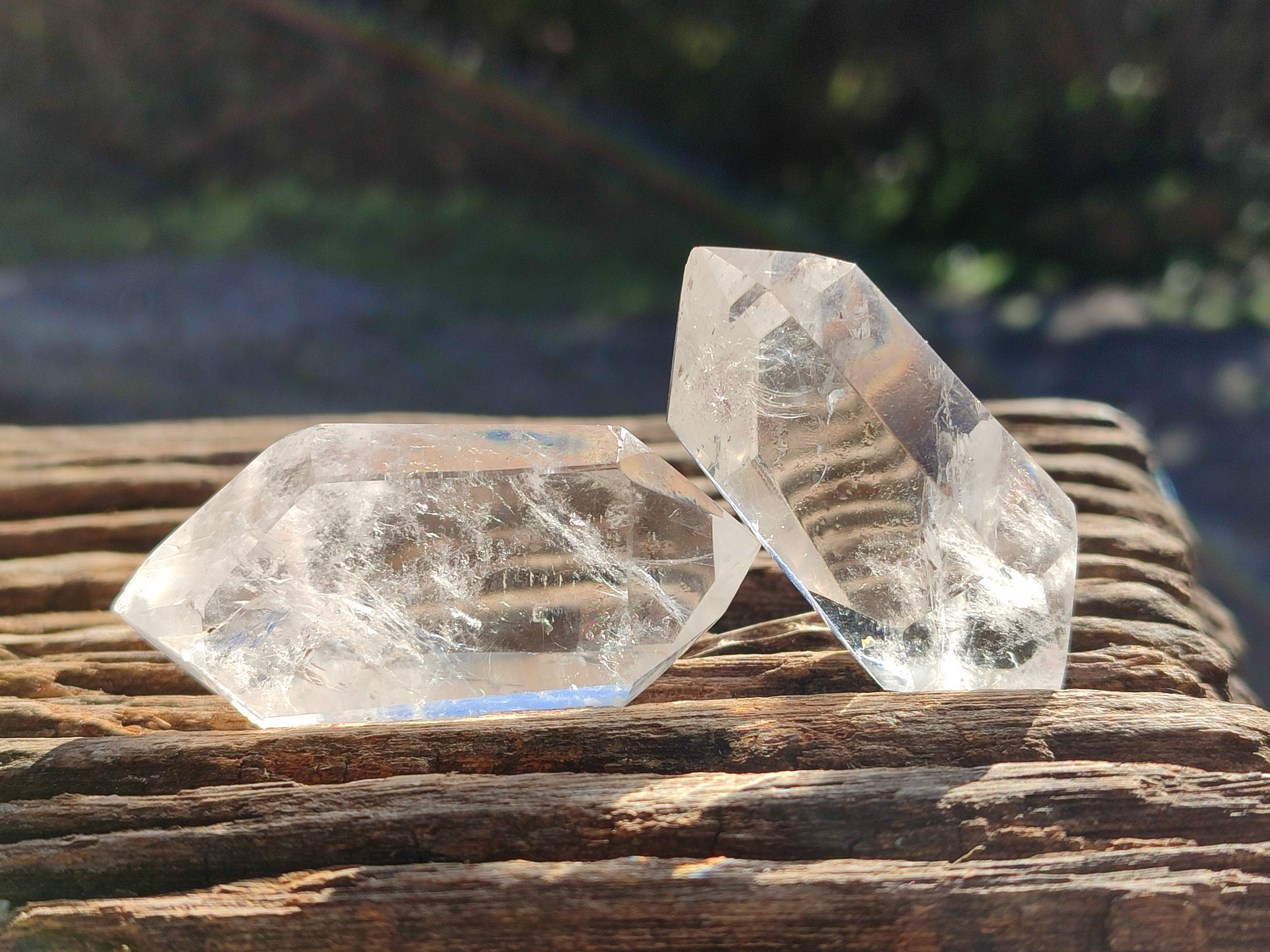 Polished Double Terminated Quartz Crystals x 24 From Madagascar - Toprock Gemstones and Minerals 