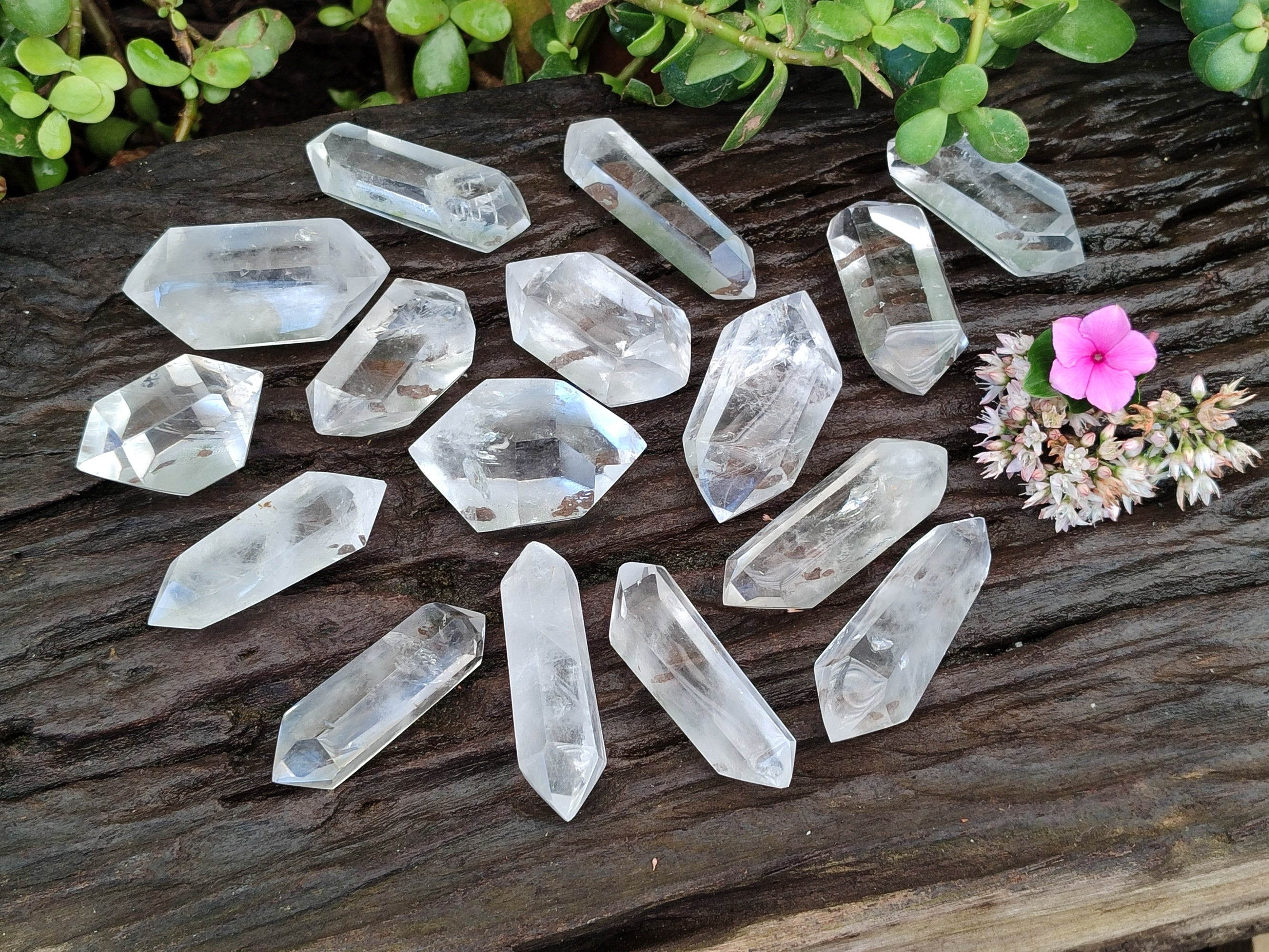 Polished Double Terminated Quartz Crystals x 24 From Madagascar - Toprock Gemstones and Minerals 