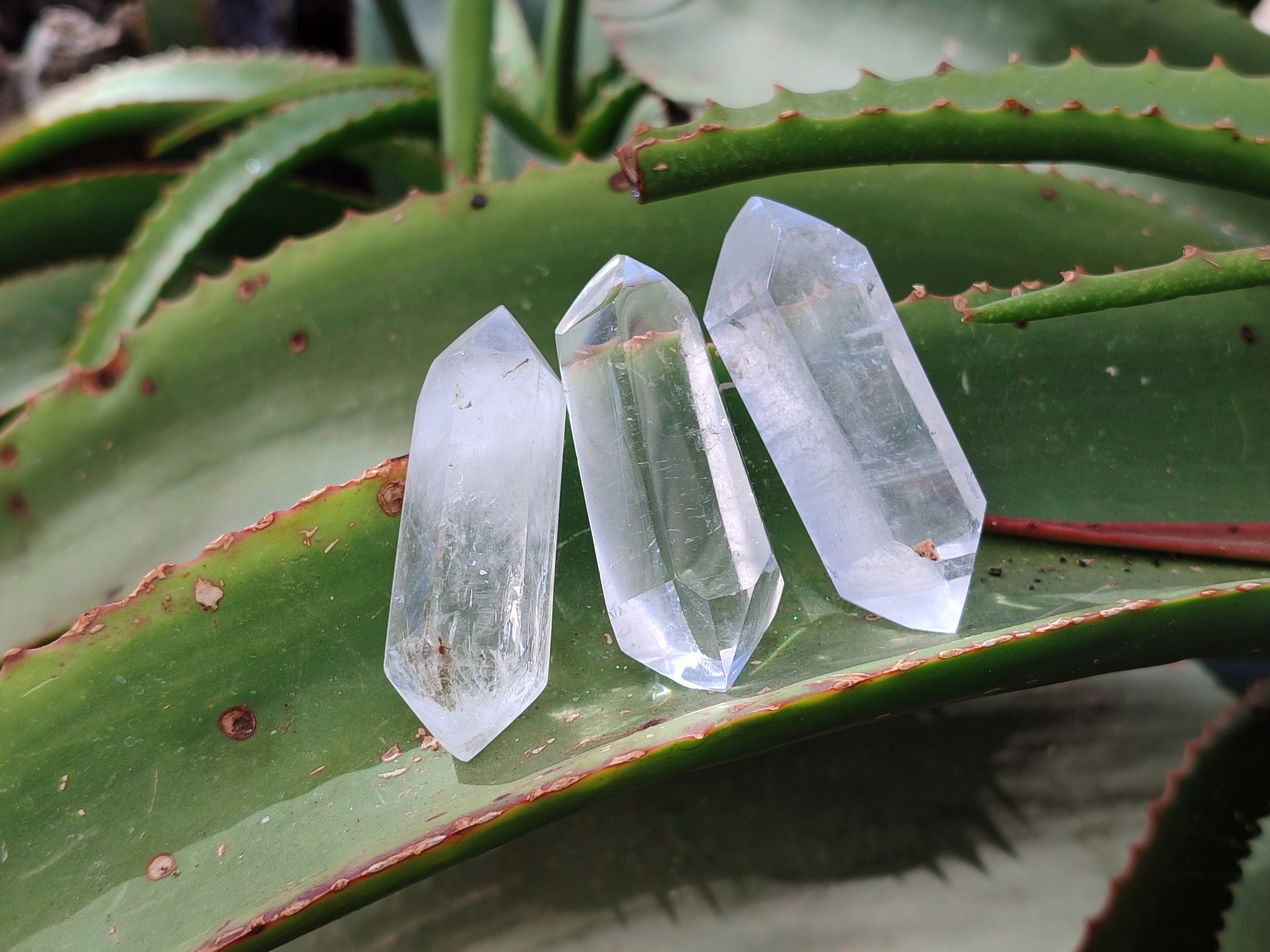 Polished Double Terminated Quartz Crystals x 24 From Madagascar - Toprock Gemstones and Minerals 