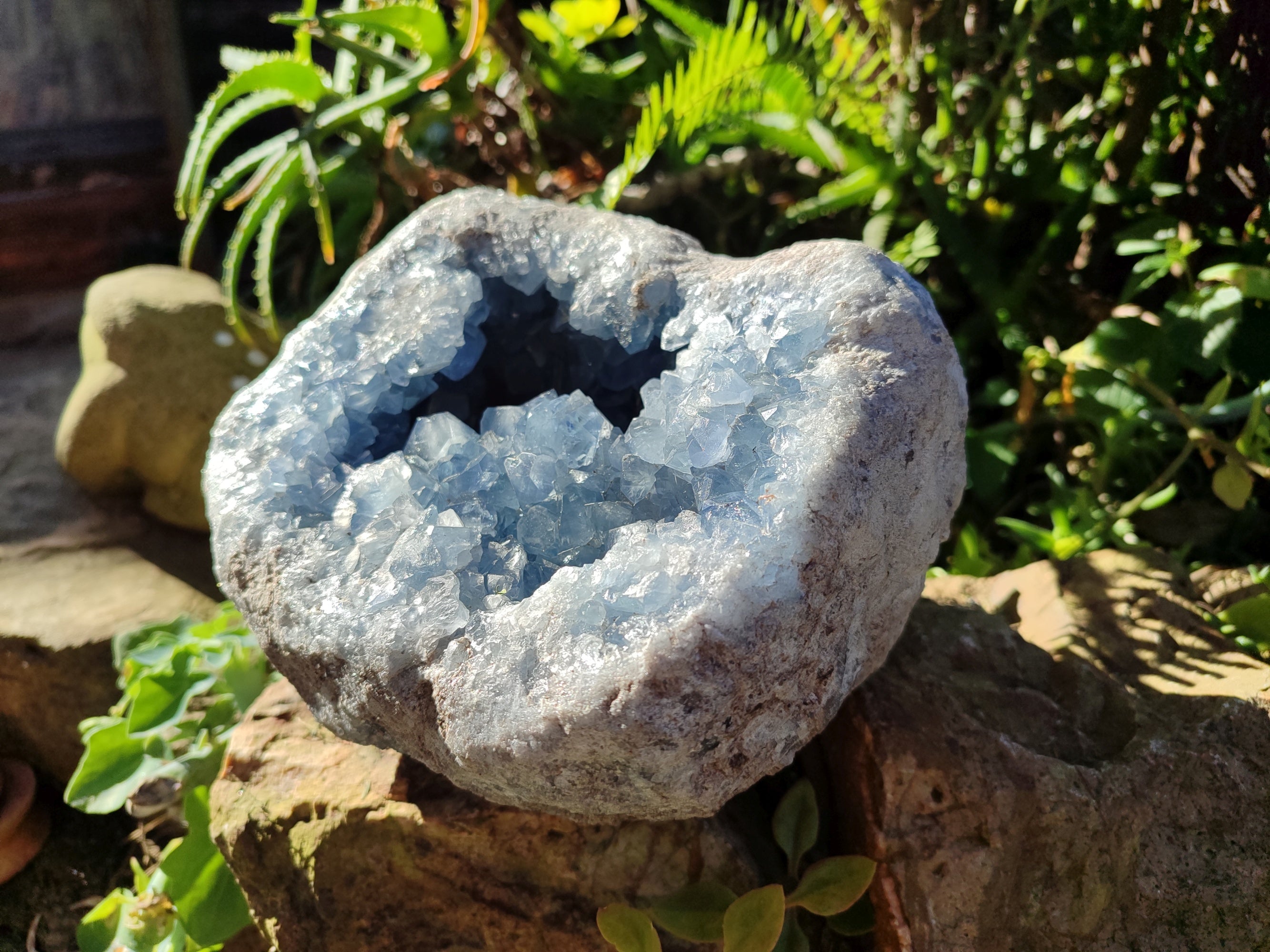 Natural Extra Large Celestite Geode Specimen x 1 From Sakoany, Madagascar - Toprock Gemstones and Minerals 